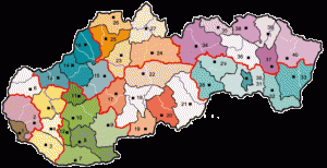 Regionálne RVPS - mapa